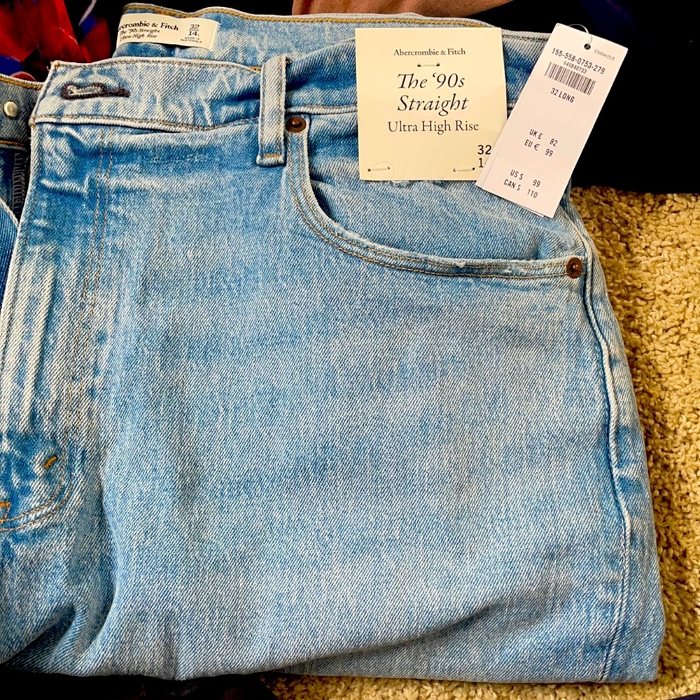90s straight ultra high rise 32 Abercrombie